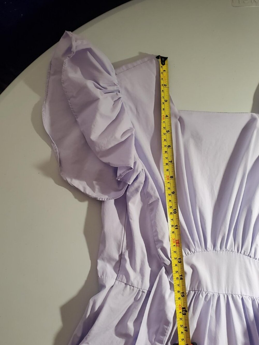 Farrow Beulah Cotton Open Back Tiered Dress in Lavender - Sz S- shipping incl. - Picture 9 of 16